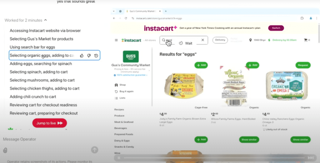 OpenAI Operator for retailers, shopping