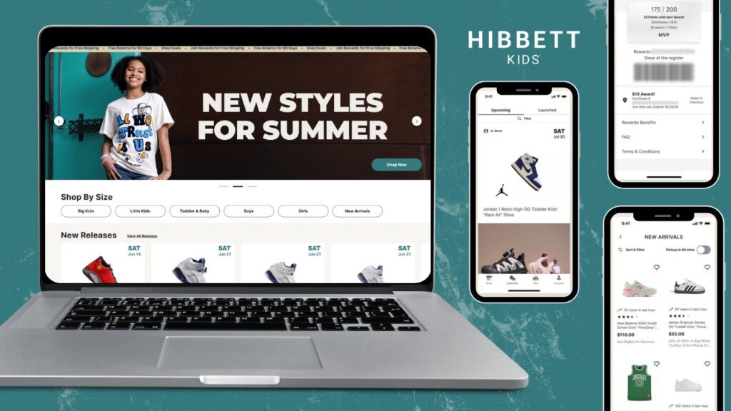Hibbett Sports kids ecommerce app