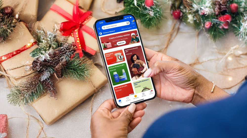 Walmart AI features on mobile site | Image credit: Walmart press release